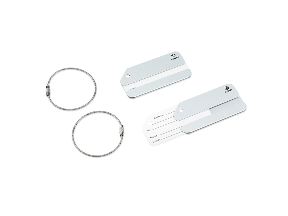 Изображение №1 | Бирка для багажа, 2 шт (серебристый)