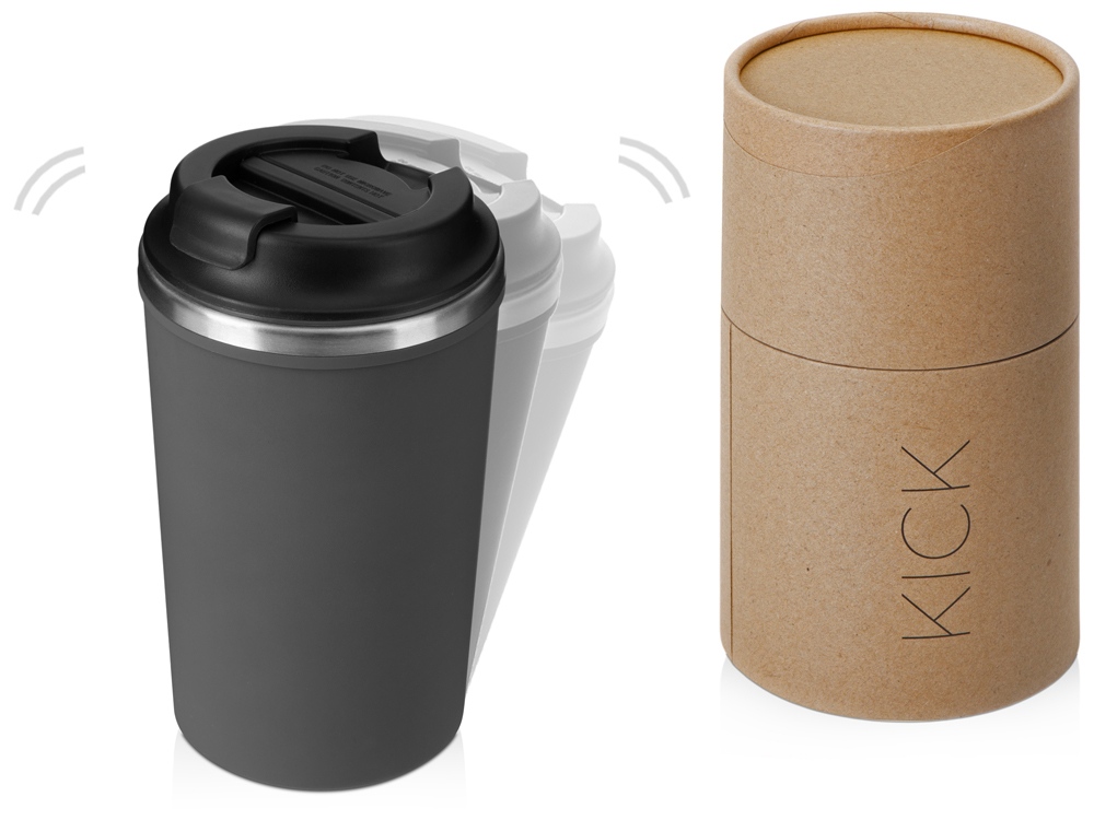 Изображение №1 | Герметичная термокружка на присоске «Kick», 350 мл (серый)