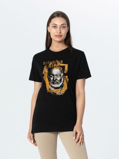 Изображение №5 | Футболка «Хемингуэй», черная, размер S
