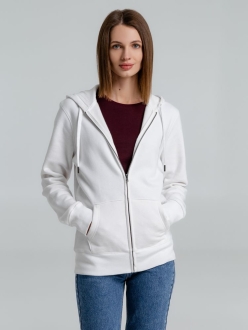 Изображение №4 | Толстовка на молнии с капюшоном унисекс King, белая, размер XS