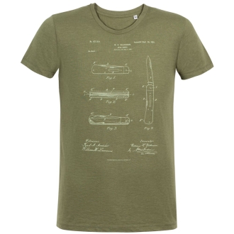 Изображение №2 | Футболка приталенная Old Patents. Knife, меланж хаки, размер S