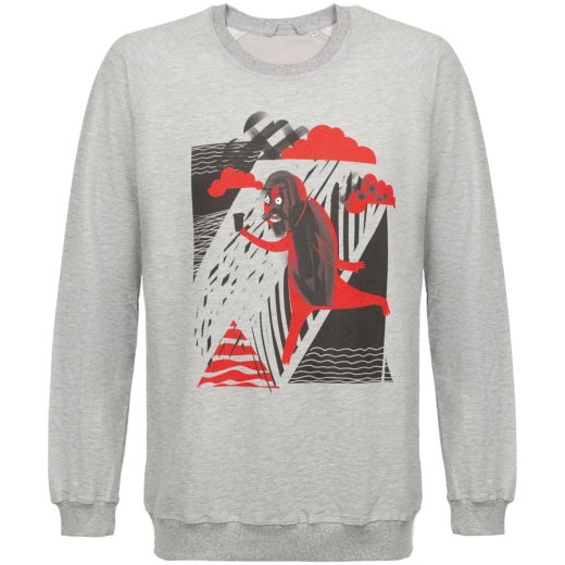 Изображение №2 | Свитшот «Преодолень», серый меланж, размер S