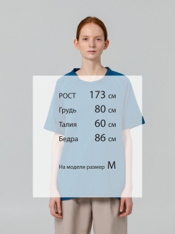 Изображение №10 | Футболка Vozduh, синяя, размер S