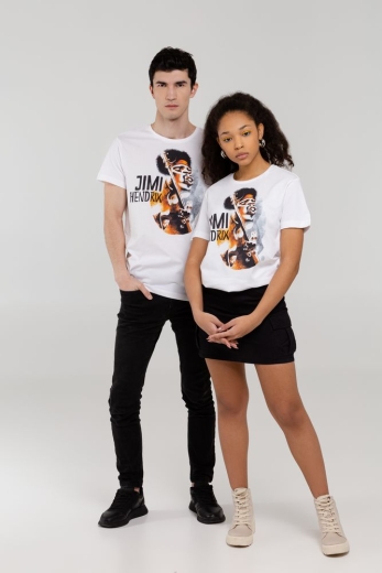 Изображение №9 | Футболка «Меламед. Jimi Hendrix», белая, размер S