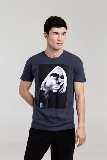 Изображение №1 | Футболка «Меламед. Kurt Cobain», темно-серая, размер S