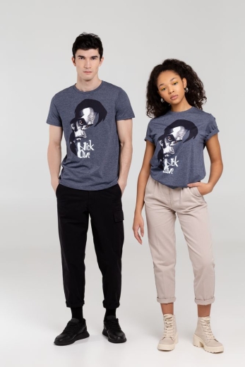 Изображение №9 | Футболка «Меламед. Nick Cave», темно-синий меланж, размер S