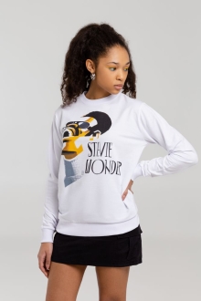 Изображение №2 | Толстовка «Меламед. Stevie Wonder», белая, размер XS