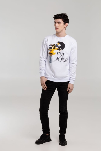 Изображение №5 | Толстовка «Меламед. Stevie Wonder», белая, размер XS