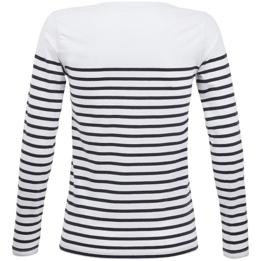 Изображение №2 | Футболка женская с длинным рукавом Matelot LSL Women, белая с темно-синим, размер S