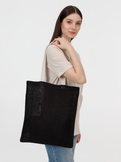 Изображение №6 | Холщовая сумка на плечо Juhu, черная