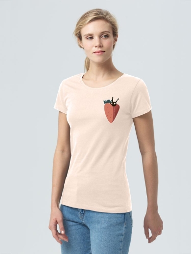 Изображение №1 | Футболка женская «Любоф-моркоф», розовая, размер S