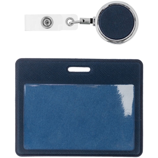Изображение №2 | Чехол для карточки с ретрактором Devon, синий