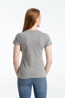 Изображение №5 | Футболка женская «Ты у меня вот здесь», серый меланж, размер M