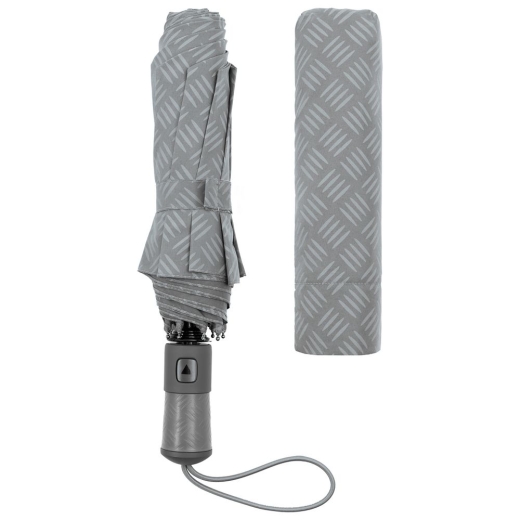 Изображение №4 | Зонт складной Hard Work, серый