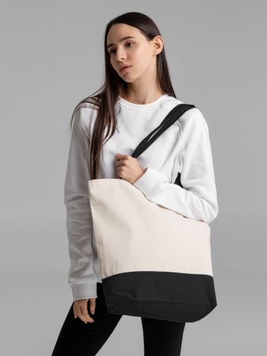 Изображение №5 | Сумка для покупок на молнии Shopaholic Zip, неокрашенная с черным