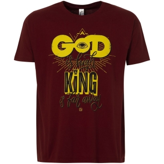 Изображение №2 | Футболка A God is High, гранатово-красная, размер S