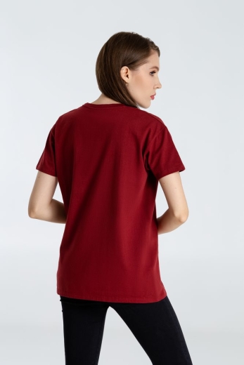 Изображение №7 | Футболка A God is High, гранатово-красная, размер S