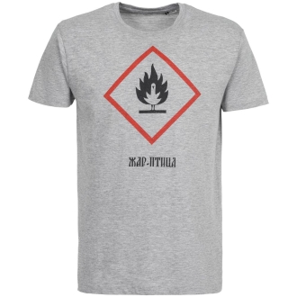 Изображение №2 | Футболка «Жар-птица», серый меланж, размер S