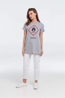 Изображение №5 | Футболка «Жар-птица», серый меланж, размер S