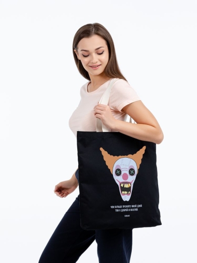 Изображение №3 | Холщовая сумка «Цирк» с внутренним карманом, черная