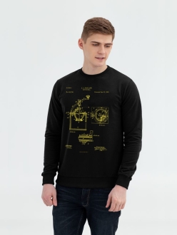 Изображение №1 | Свитшот Old Patents. Coffee Mill, черный, размер S