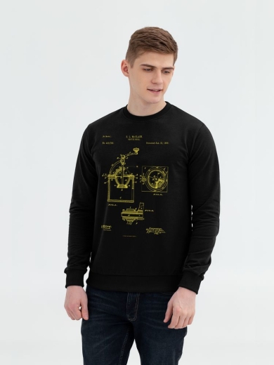 Изображение №1 | Свитшот Old Patents. Coffee Mill, черный, размер S