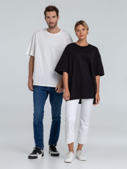 Изображение №9 | Футболка оверсайз «Чистая соль», черная, размер XS/S (44-46)