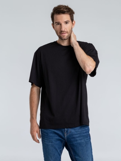 Изображение №1 | Футболка оверсайз «Чистая соль», черная, размер XS/S (44-46)