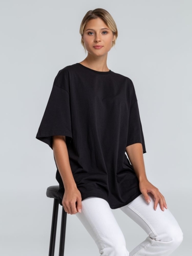 Изображение №6 | Футболка оверсайз «Чистая соль», черная, размер XS/S (44-46)