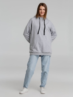Изображение №7 | Худи оверсайз «Чистая соль», серый меланж, размер XS/S (44-46)