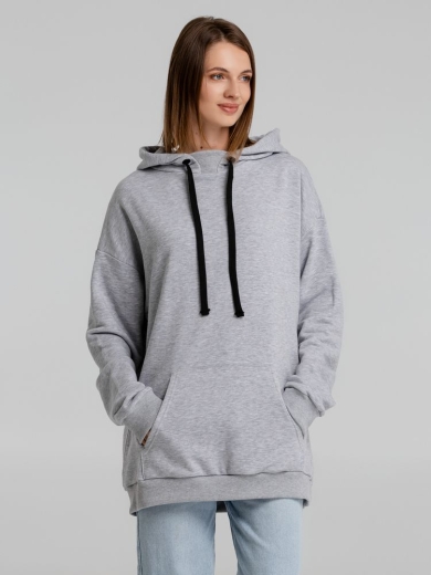 Изображение №1 | Худи оверсайз «Чистая соль», серый меланж, размер M/L (48-50)