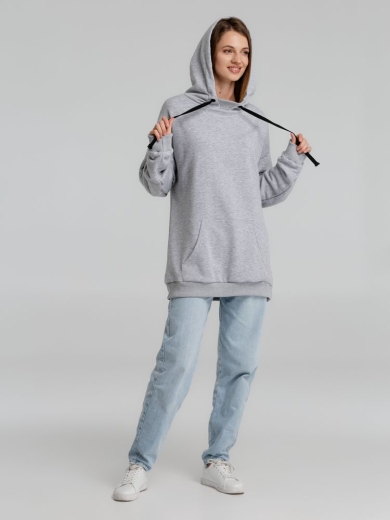 Изображение №8 | Худи оверсайз «Чистая соль», серый меланж, размер M/L (48-50)