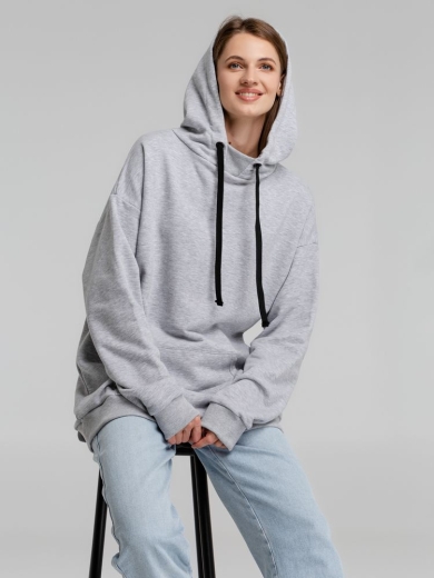 Изображение №10 | Худи оверсайз «Чистая соль», серый меланж, размер M/L (48-50)