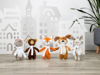 Изображение №10 | Мягкая игрушка Beastie Toys, мишка с белым шарфом