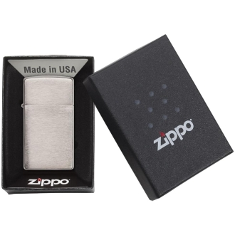 Изображение №2 | Зажигалка Zippo Slim Brushed, матовая серебристая