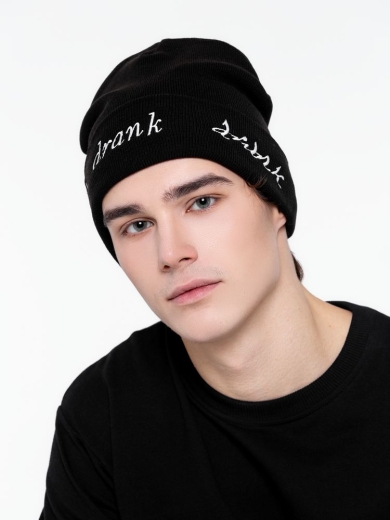 Изображение №1 | Шапка с вышивкой Drunk, черная