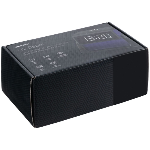 Изображение №9 | Настольный стерилизатор с беспроводной зарядкой и часами UV Depot, черный