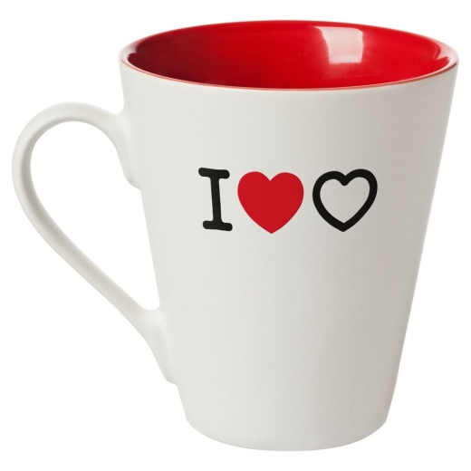 Изображение №1 | Кружка «Люблю любовь», белая с красным