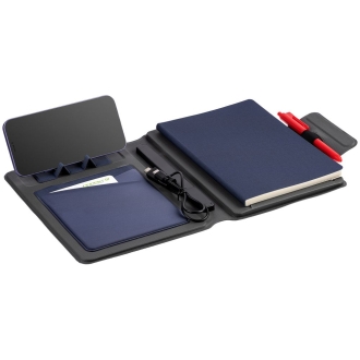 Изображение №7 | Органайзер с блокнотом и аккумулятором Oiro, синий
