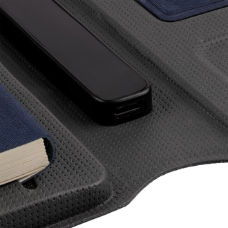 Изображение №11 | Органайзер с блокнотом и аккумулятором Oiro, синий