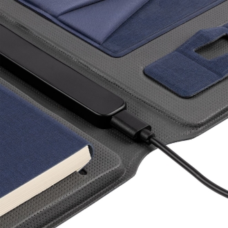 Изображение №12 | Органайзер с блокнотом и аккумулятором Oiro, синий