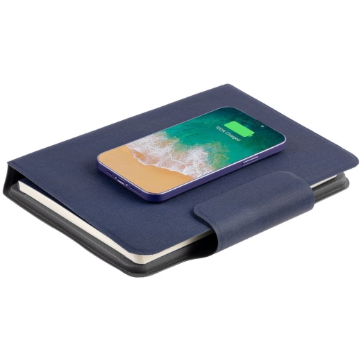 Изображение №9 | Органайзер с блокнотом и аккумулятором Oiro, синий