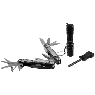 Изображение №1 | Набор Forster: мультиинструмент, фонарик, огниво, черный