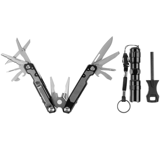 Изображение №3 | Набор Forster: мультиинструмент, фонарик, огниво, черный