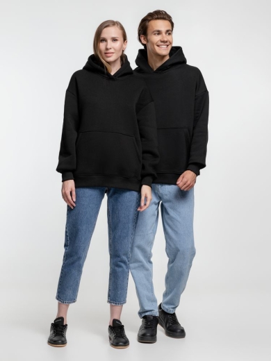 Изображение №10 | Худи оверсайз Kulonga Comfort Heavy, черное, размер XS/S