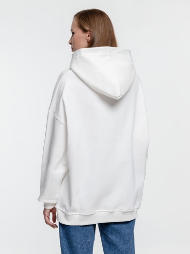 Изображение №6 | Худи оверсайз Kulonga Comfort Heavy, молочно-белое, размер XS/S