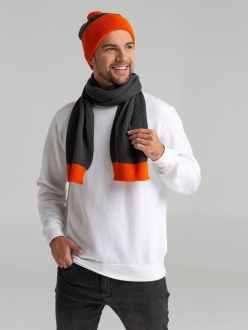 Изображение №5 | Шарф Snappy, темно-серый с оранжевым