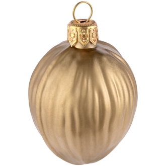 Изображение №3 | Елочная игрушка «Грецкий орех», матовое золото