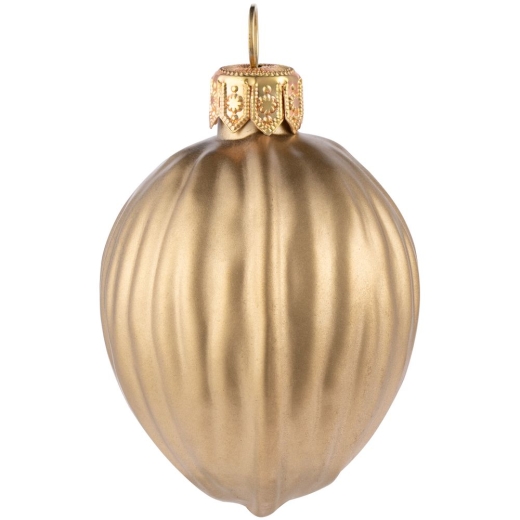 Изображение №2 | Елочная игрушка «Грецкий орех», матовое золото