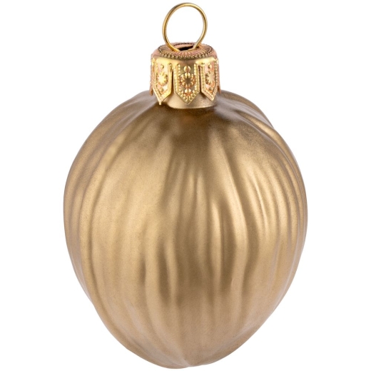 Изображение №3 | Елочная игрушка «Грецкий орех», матовое золото